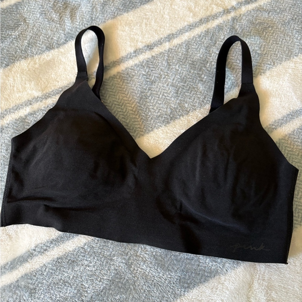 PINK Victoria's Secret Black Seamless Bralette-S